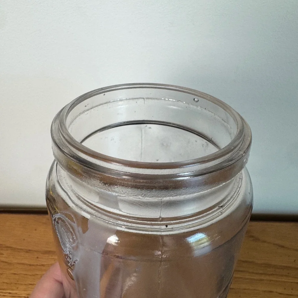 Antique‎ Kerr Glass Economy Portland Oregon Clear Glass Jar Storage Canning
